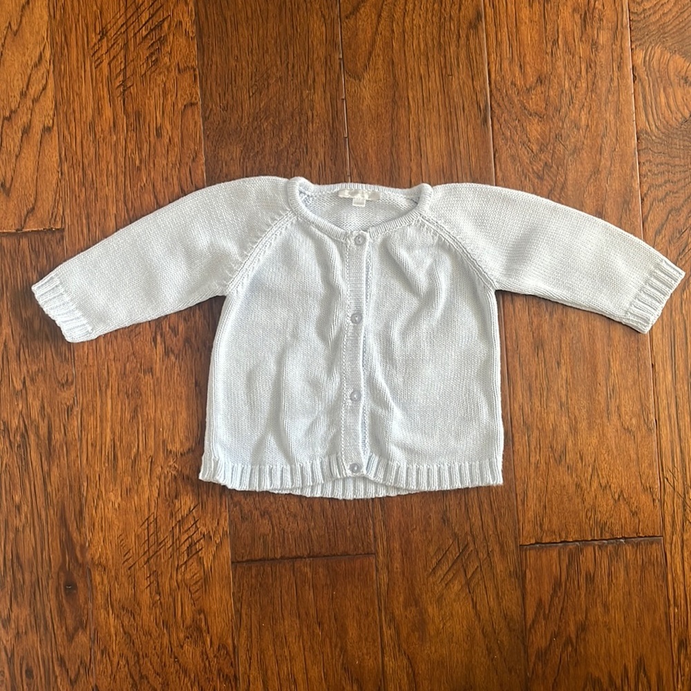 Magnolia baby 9 month light blue button up sweater